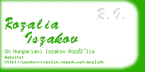 rozalia iszakov business card